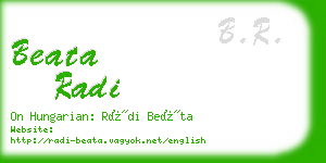 beata radi business card